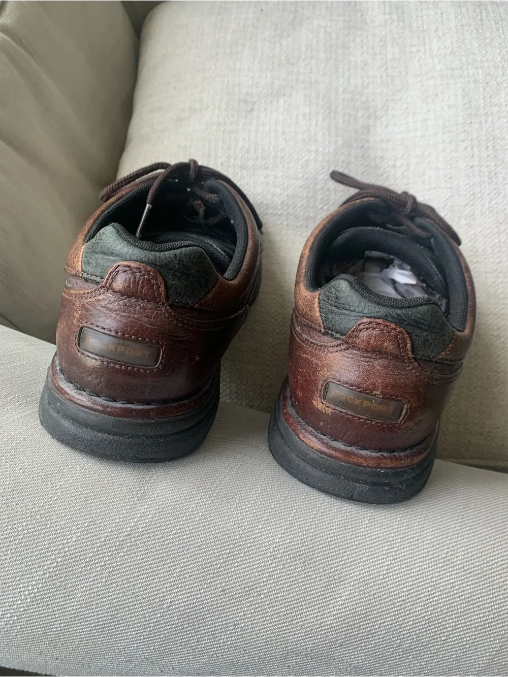 Rock Port Men's Brown Leather Lace-Up Comfort Shoes